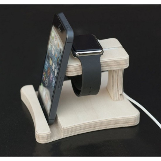 Kişiye Özel - Ahşap Apple İwatch ve Telefon İpad Standı Holder Tasarım, Saat, Tasarım Saat, Farklı Saat